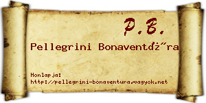 Pellegrini Bonaventúra névjegykártya